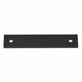 Gliderite Hardware 4-3/4 in. Matte Black Squared Back Plate 3-3/4 in. Center to Center - 5342-96-MB, 5PK 5342-96-MB-5